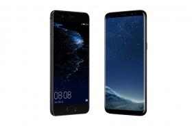 The Huawei P10 (left) and Samsung Galaxy S8. 