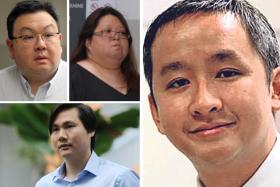Clockwise from top left:  Steven Ang, Yeo Meow Koon,  Cecil Goh Chin Chye, Daniel Liew Yaoxiang. dental company for submitting mutilple fraudulent medisave claims.