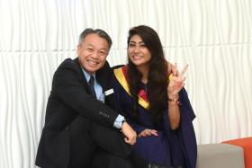 Ms Veronica Mathy Hui Ling (right) with her mentor Mr Lionel Teo. 