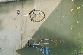 Two oBikes found in river