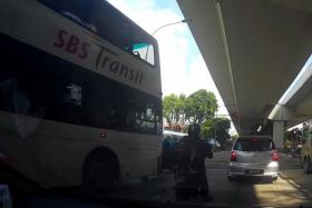 Bus driver suspended after ramming bikers 