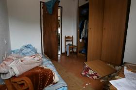 A bedroom in the flat where imam Abdelbaki Es Satty lived in Ripoll, after it had been raided by the police. 