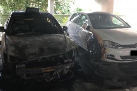 Three vehicles damaged in Sengkang carpark fire