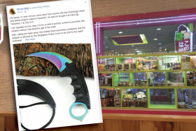 Police seen at Tampines store after it sells combat knife to minor