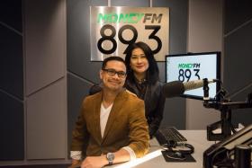 Money FM 89.3 radio presenters Elliott Danker (left) and Yasmin Jonkers. 