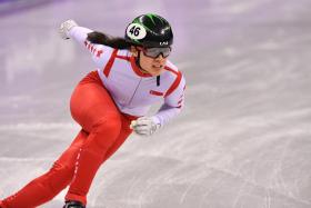 Singapore's short-track speed skater Cheyenne Goh finished fifth in her heat for the women's 1,500m event on her Winter Olympic debut.