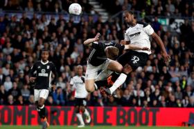 Derby County&#039;s Cameron Jerome scoring their winner over Fulham.