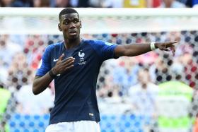 Paul Pogba celebrates after his goal was awarded, thanks to help from goal-line technology.