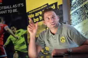 Roman Weidenfeller, who recently retired from Borussia Dortmund, is in Singapore on a promotional trip for the Bundesliga.