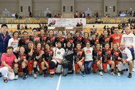 The Singapore women&#039;s floorball team (above) will be playing against Thailand in the Asia-Oceania Floorball Cup final at 6pm at Our Tampines Hub on Saturday. Admission is free.