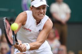 Angelique Kerber has won her first Wimbledon title after defeating Serena Williams 6-3, 6-3.