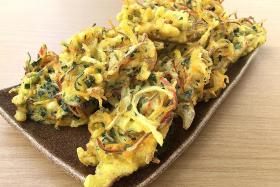Load up on your greens with vegetable and krill fritters