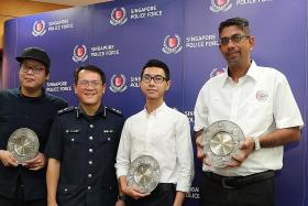 Three men hailed for helping cops, the public