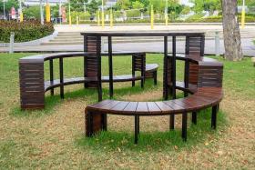 Benches from the former National Stadium re-imagined
