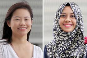 (From left) Ms Pearlyn Lim and Ms Nurul Ain Muzlan. 