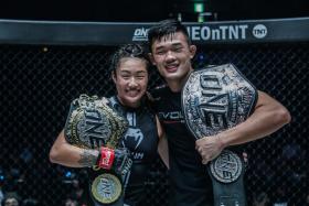 Siblings Angela Lee and Christian Lee both won titles during the ONE: Century event in Tokyo on Oct 13.