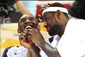 LA Lakers&#039; start LeBron James (right) is devastated over the death of &quot;big bro&quot; Kobe Bryant. 