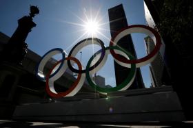 Olympic rings display in Tokyo