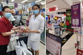 FairPrice has implemented a priority queue in-store for all healthcare heroes.