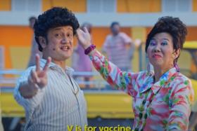 A screengrab of the music video starring Gurmit Singh and Irene Ang, which has garnered more than five million views. 