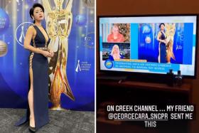 Actress Cynthia Koh landed a spot on Greek TV where presenters discussed about the hate comments she received for dressing sexily.