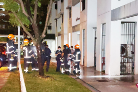 The fire occurred Block 19 Hougang Ave 3.