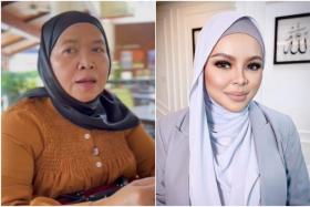 In a video posted on the late singer&#039;s Instagram, her mother-in-law Salamiah Jalani (left), is seen speaking to her grandchildren and Siti Sarah&#039;s stepmother, Siti Fatimah.