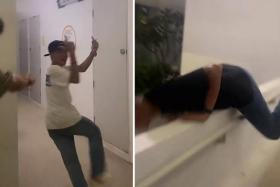 Random, unexplainable video of youths fooling around at HDB block goes viral