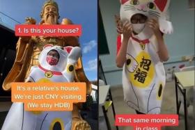 Heng ah! Huat ah! God of Fortune and Fortune Cat get together