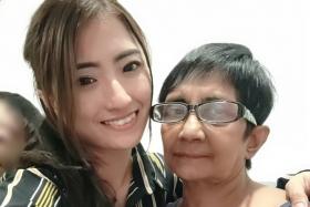 Mrs Cindy Chang with her mother, Mrs Lachemi who went missing for two days before she was found dead by Johor police in a river on Feb 2. 