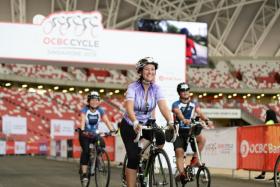 In-person cycling will return to the OCBC Cycle after two years of going virtual due to the Covid-19 pandemic.
