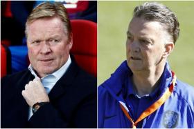Ronald Koeman (left) will take over as Netherlands coach when Louis van Gaal leaves the role. 