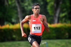 Jeevaneesh Soundararajah finished third at the Singapore Open Track & Field Championships on April 16, 2022. 