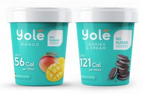 Yole frozen yoghurt and ice cream tubs