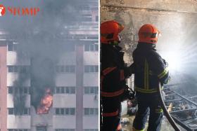 35 evacuated after fire breaks out in Jalan Bukit Merah flat
