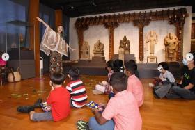 A retelling of the ancient garuda&#039;s story at the Indian Heritage Centre, as part of a programme called Artefacts Alive! ST PHOTO: DESMOND WEE