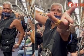 Man in MRT train: Don't 'touch my backside!'