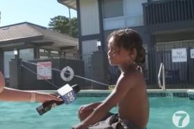 US boy, 7, dives to bottom of pool to save toddler