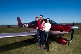 The family with their home-built plane that cost them less than $200,000.