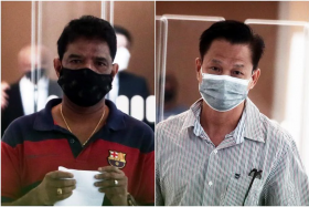 A. Duraisamy (left) was jailed for 10 months and fined $42,870.60. Lee Been Lian was jailed for two months and fined $6,795. 
