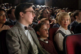 (From left) Paul Dano, Mateo Zoryan Francis-DeFord, and Michelle Williams in The Fabelmans. 
