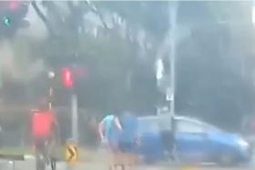 'Not my problem what': Pedestrians watch on as jaywalking man gets hits by car in Sengkang