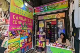 Cannabis products for sale in Bangkok. Younger Singaporeans are more accepting of cannabis consumption overseas, the survey found. PHOTO: ST FILE