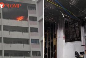 Grandpa and grandsons escape from unit near burning flat