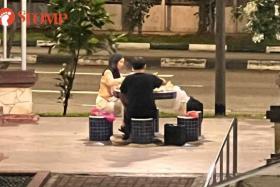 Is couple's steamboat date in a public place breaking the law?
