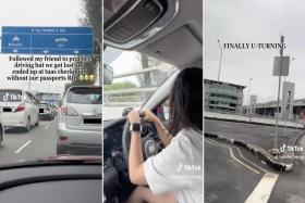 S'pore driver takes car out for practice spin, takes wrong turn and ends up at Tuas checkpoint