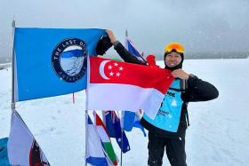 Teacher Koh Suan Lam marked 50th birthday by taking part in the Antarctica leg of the Racing the Planet 4 Deserts Ultramarathon Series in Nov, 2022. 
