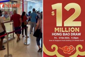 Queue to buy $12m Toto Hong Bao Draw goes round whole floor in mall