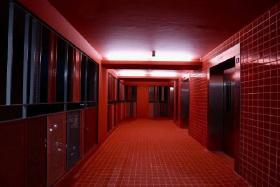 Residents spooked by eerie red-themed HDB block