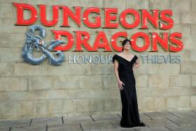 Cast member Michelle Rodriguez attends the premiere of &#039;Dungeons and Dragons: Honour Among Thieves&#039; in London, Britain, March 23, 2023. PHOTO: REUTERS
